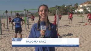 El Algeciras C.F. entrena en la playa del Rinconcillo